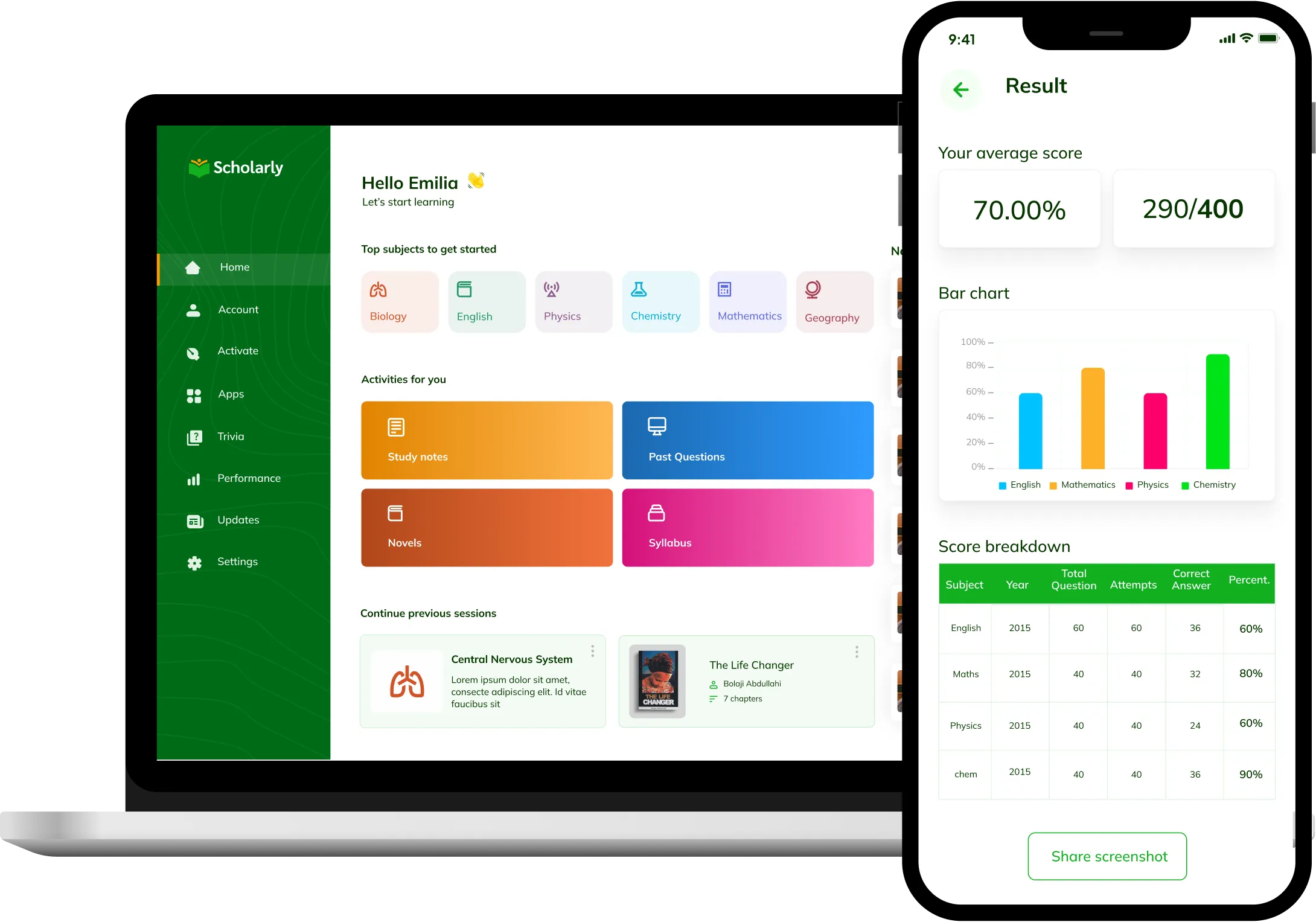 Demo of Scholarly for Students