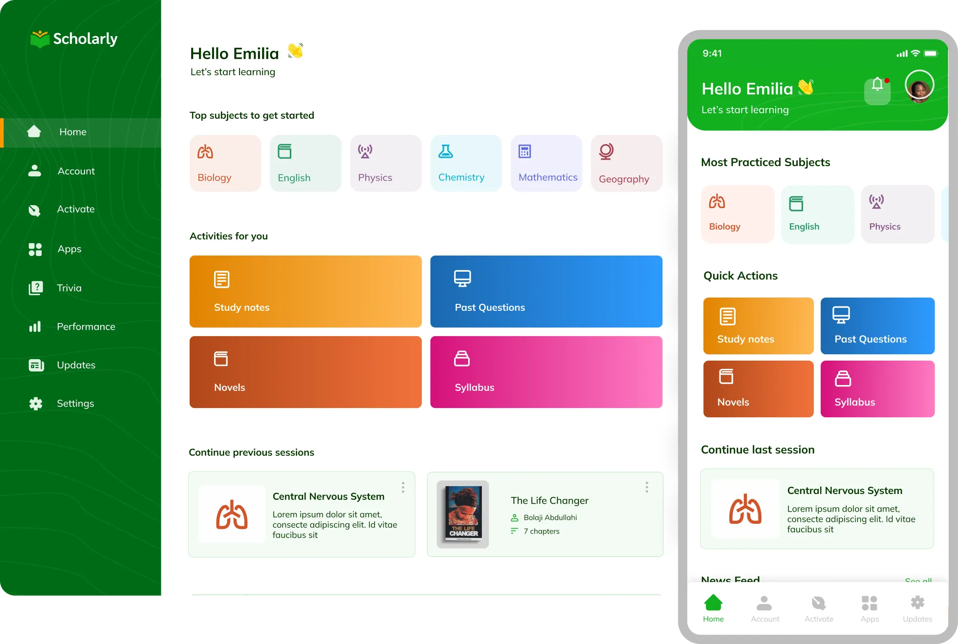 A Demo of the Scholarly Students App